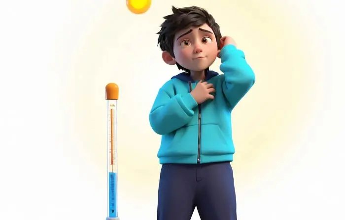 Boy with a Fever 3D Design Character Design Art Illustration image